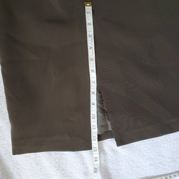 Vintage Ju Ju be Army Green 2 piece skirt suit with faux fur collar - Picture 10 of 14